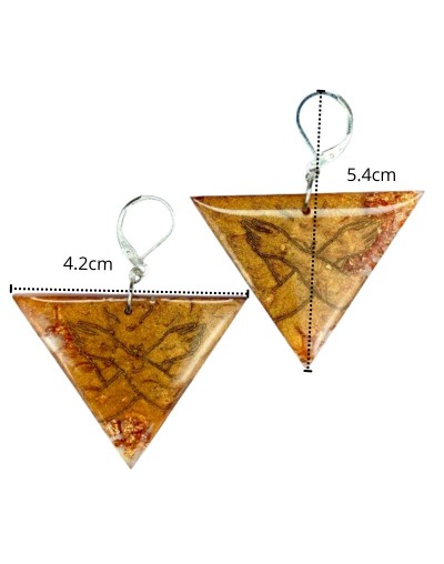 Aretes Triángulo con Abrazo - Plata 925 | Autoamor | Mujerón ON!
