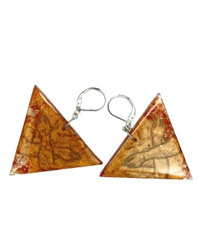 Aretes Triángulo con Abrazo - Plata 925 | Autoamor | Mujerón ON!