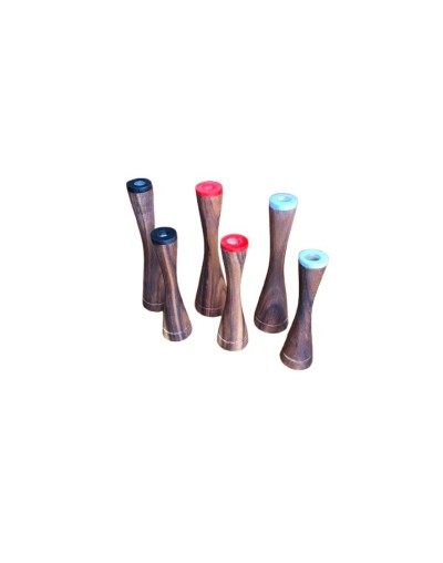 candelabros en madera