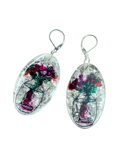 Aretes Mujer en Florero - Transparentes | Plata 925 | Mujerón ON!