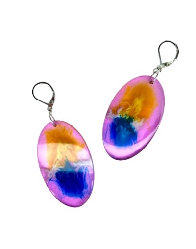 Aretes Efecto Océano y Fuego - Plata 925 | Mujerón ON!