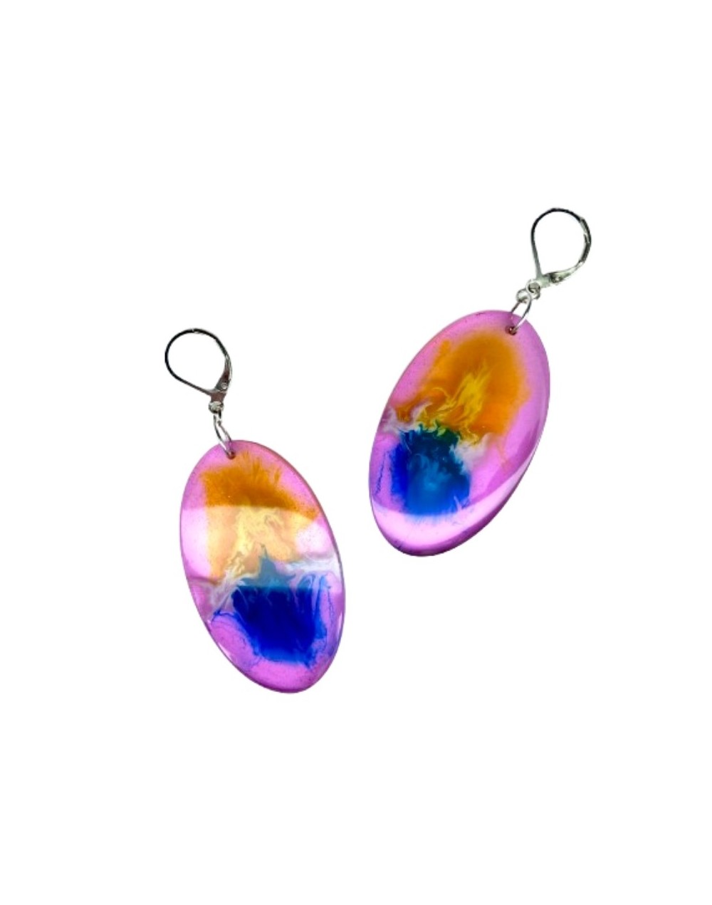 Aretes Efecto Océano y Fuego - Plata 925 | Mujerón ON!
