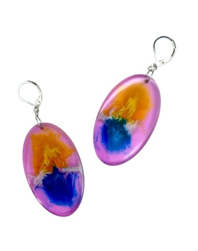 Aretes Efecto Océano y Fuego - Plata 925 | Mujerón ON!