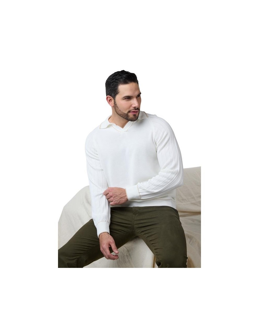 MHA887 Camisa Jacob Color Marfil Talla S M L XL 