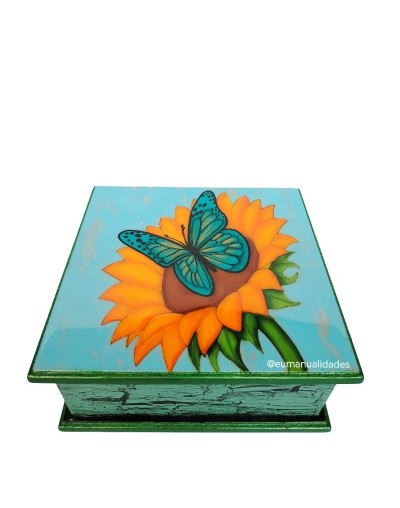 Servilletero mariposa girasol