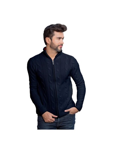DHA786 Chaqueta Trenzada Color Azul Oscuro Talla S M L XL