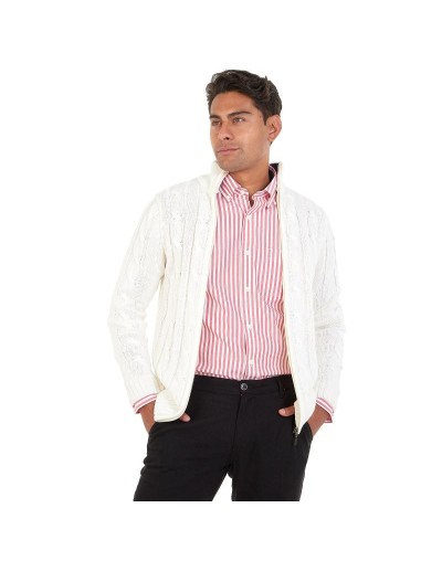 DHA786 Chaqueta Trenzada Color Marfil Talla S M L XL