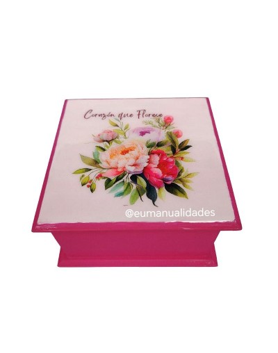 Caja corazón que florece