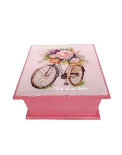 Caja bicicleta rosa