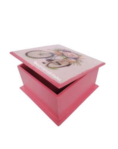 Caja bicicleta rosa