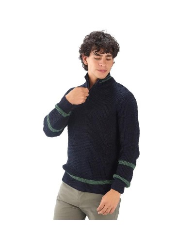 EHA808 Camisero Tejido Galleta Color Azul Oscuro Verde Oliva Talla S M L XL