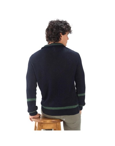 EHA808 Camisero Tejido Galleta Color Azul Oscuro Verde Oliva Talla S M L XL