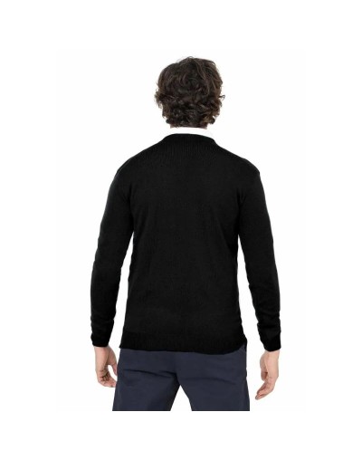 SHC006 Buzo Cuello V Color Negro Talla S M L XL