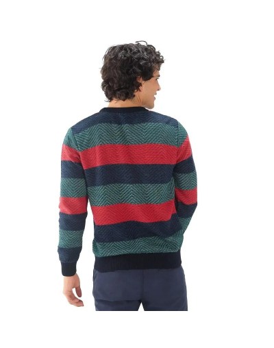 MHC810 Saco Matizado 3 Colores Zigzag Multicolor Talla S M L XL