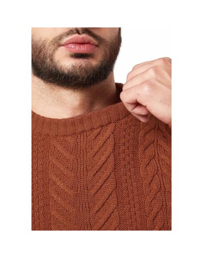 LHC755 Saco Trenzas y Arnes Cuello Redondo Terracota Talla S M L XL