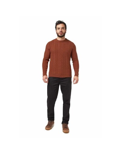 LHC755 Saco Trenzas y Arnes Cuello Redondo Terracota Talla S M L XL