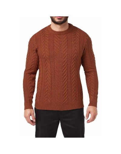 LHC755 Saco Trenzas y Arnes Cuello Redondo Terracota Talla S M L XL