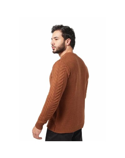 LHC755 Saco Trenzas y Arnes Cuello Redondo Terracota Talla S M L XL