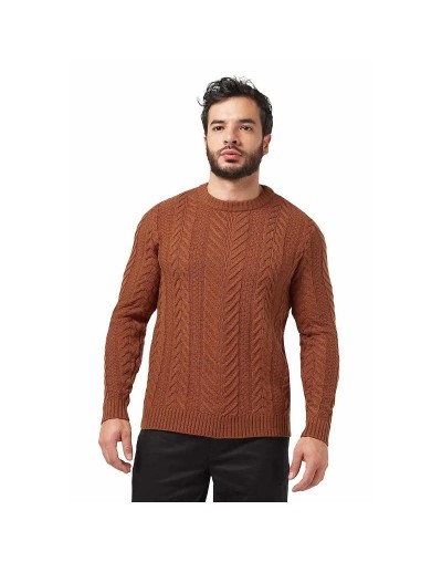 LHC755 Saco Trenzas y Arnes Cuello Redondo Terracota Talla S M L XL