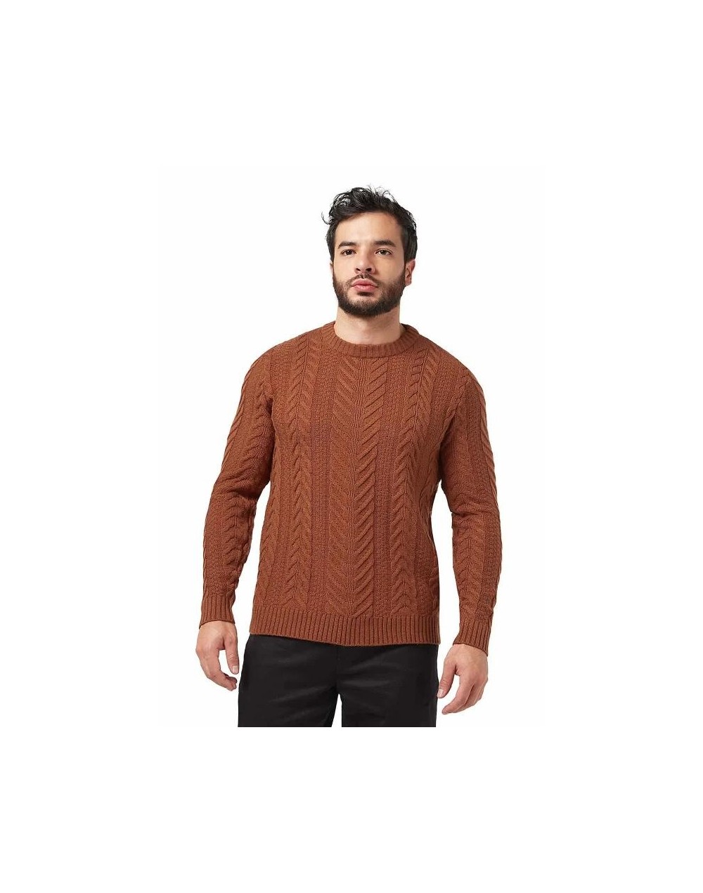 LHC755 Saco Trenzas y Arnes Cuello Redondo Terracota Talla S M L XL