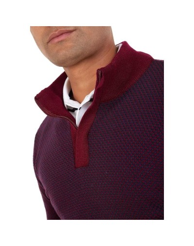 OHC752 Camisero Matizado Color Vinotinto Azul Oscuro Talla S M L XL