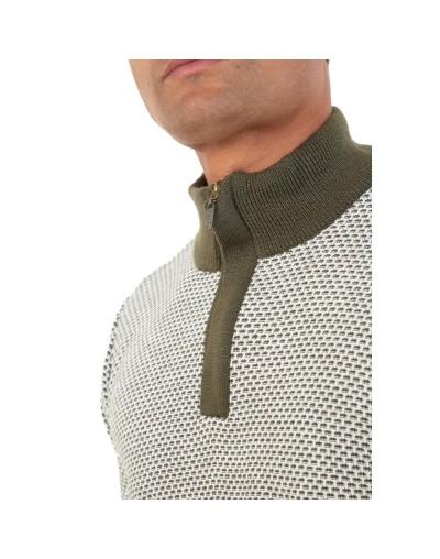 OHC752 Camisero Matizado Color Verde Marfil Talla S M L XL