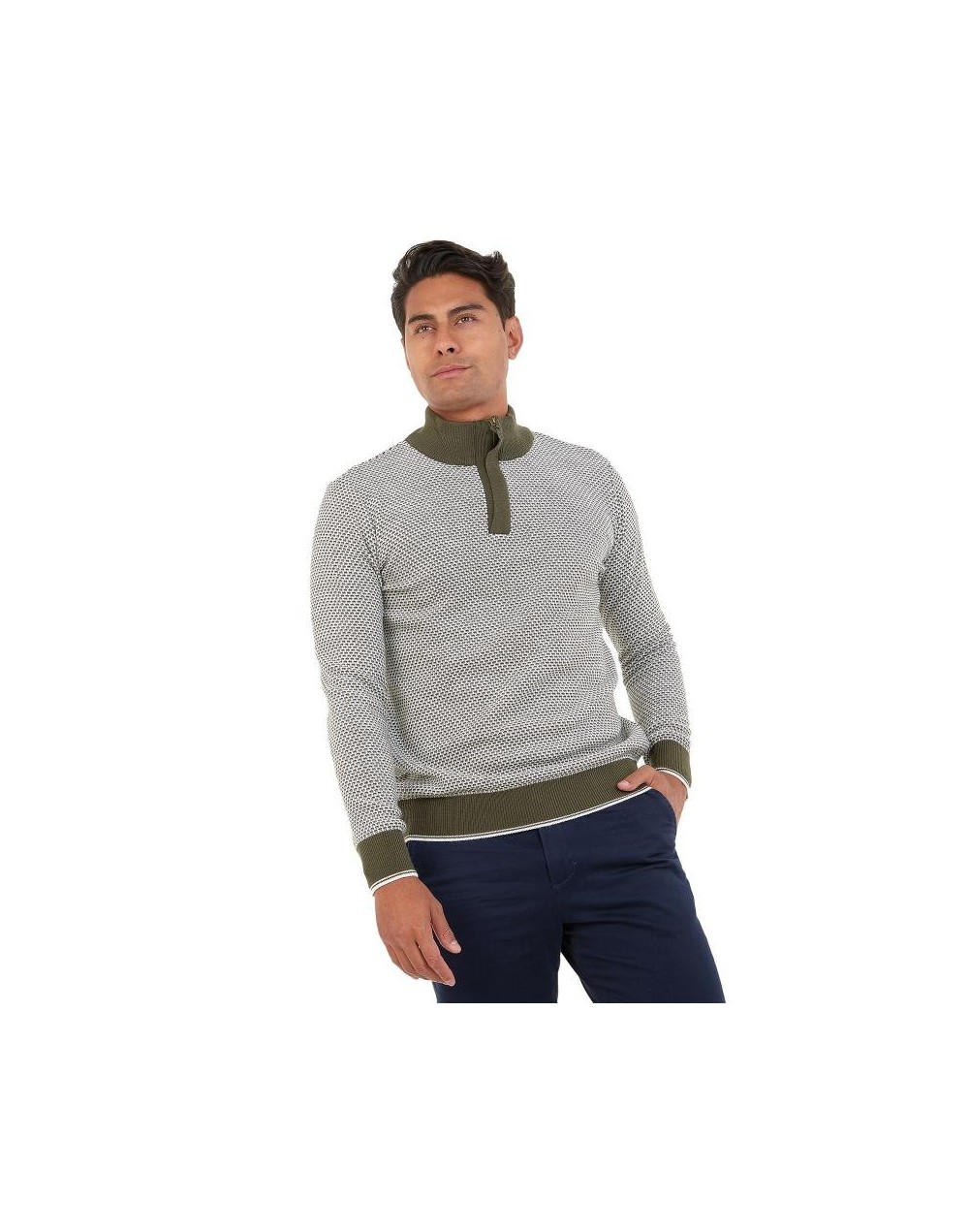 OHC752 Camisero Matizado Color Verde Marfil Talla S M L XL