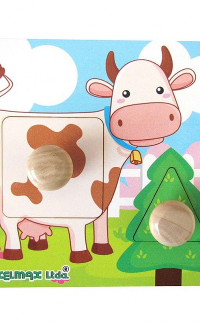 Mini encajable de botón la vaca