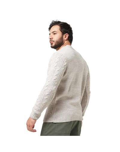 DHC710 Buzo Trenzado Punto Ingles Color Beige Talla XS S M L XL