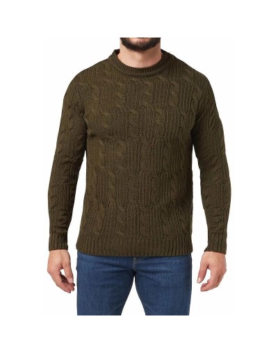 DHC710 Buzo Trenzado Punto Ingles Color Verde Militar Talla XS S M L XL