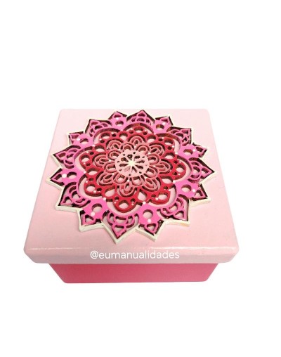 Caja mandala fucsia