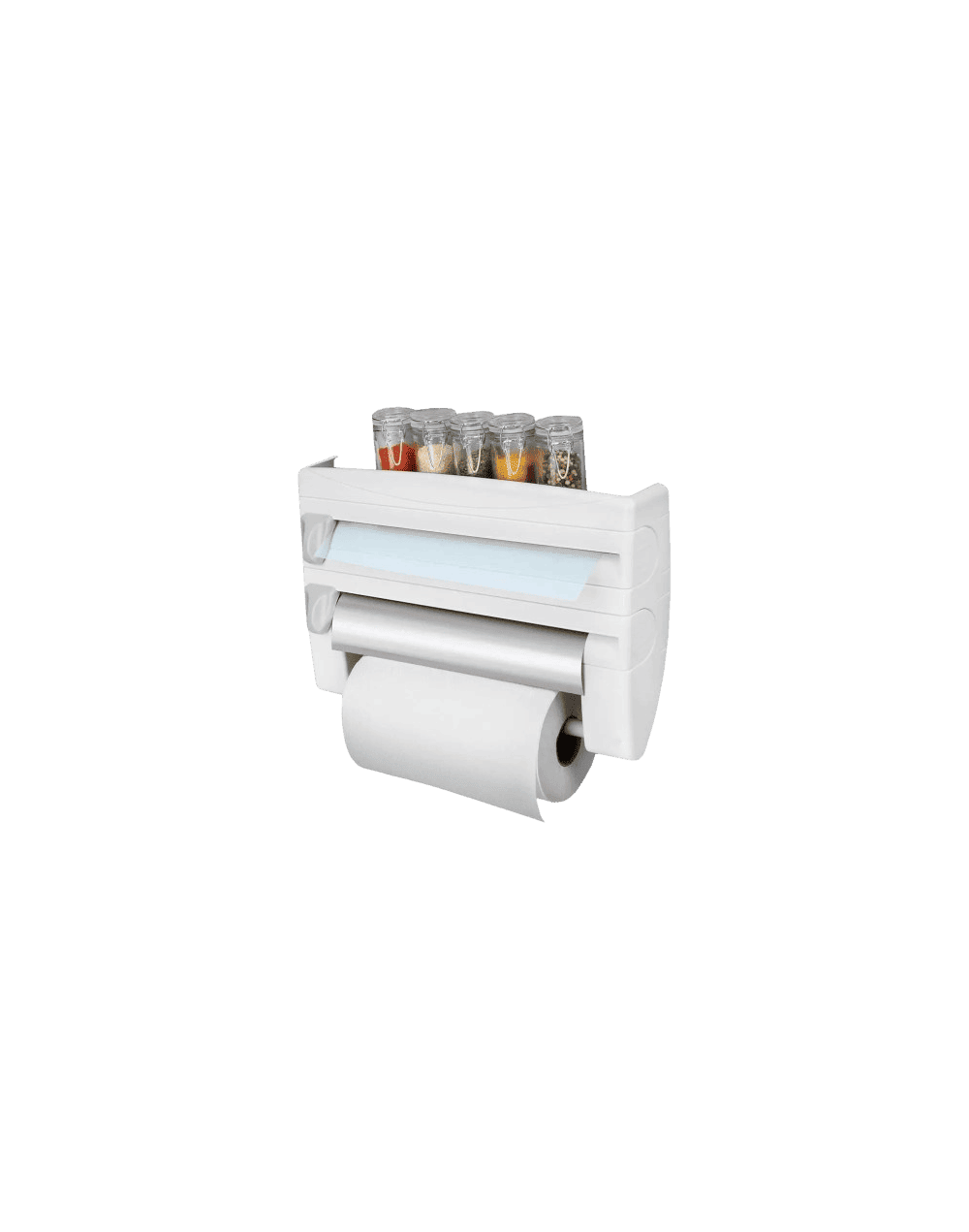 Dispensador de Cocina 4 en 1 con Repisa para Especias