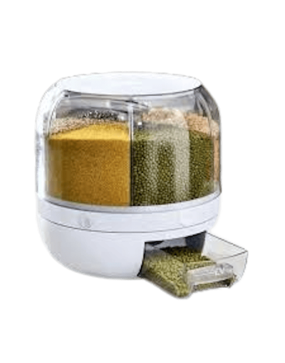 Dispensador Giratorio de Alimentos con 6 Divisiones