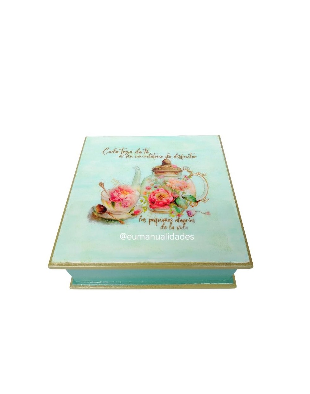 Caja cuatro divisiones tetera cristal