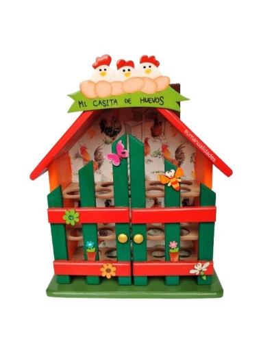 Casita de huevos flores