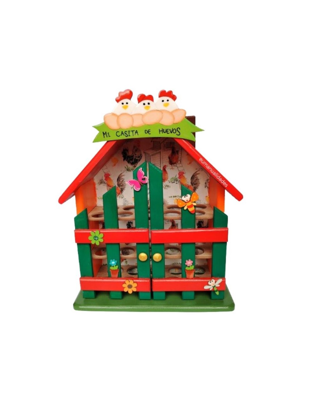 Casita de huevos flores