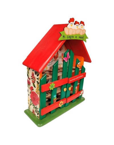 Casita de huevos flores