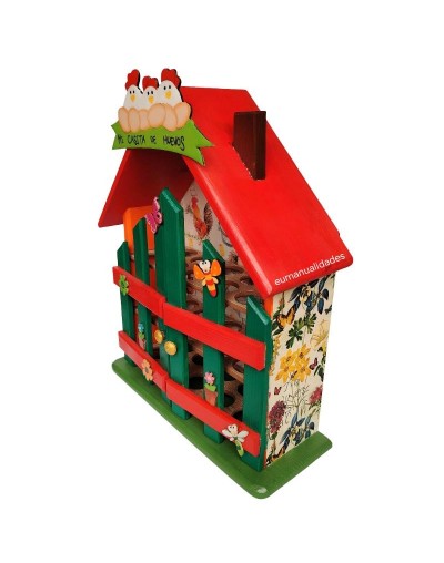 Casita de huevos flores