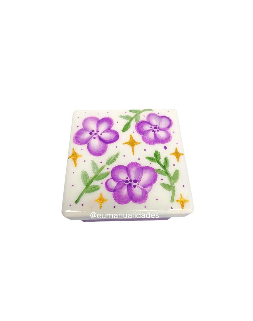 Caja mini flores pinceladas