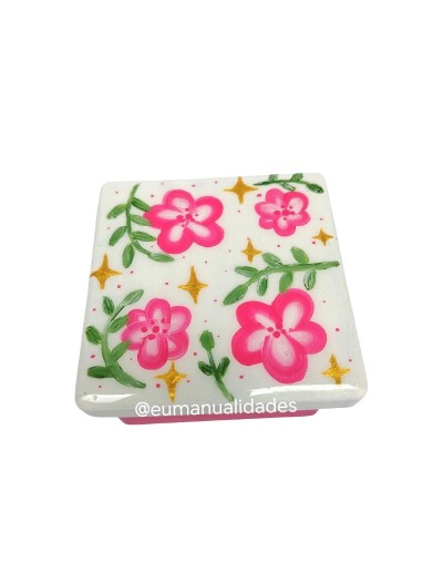 Caja mini flores pinceladas