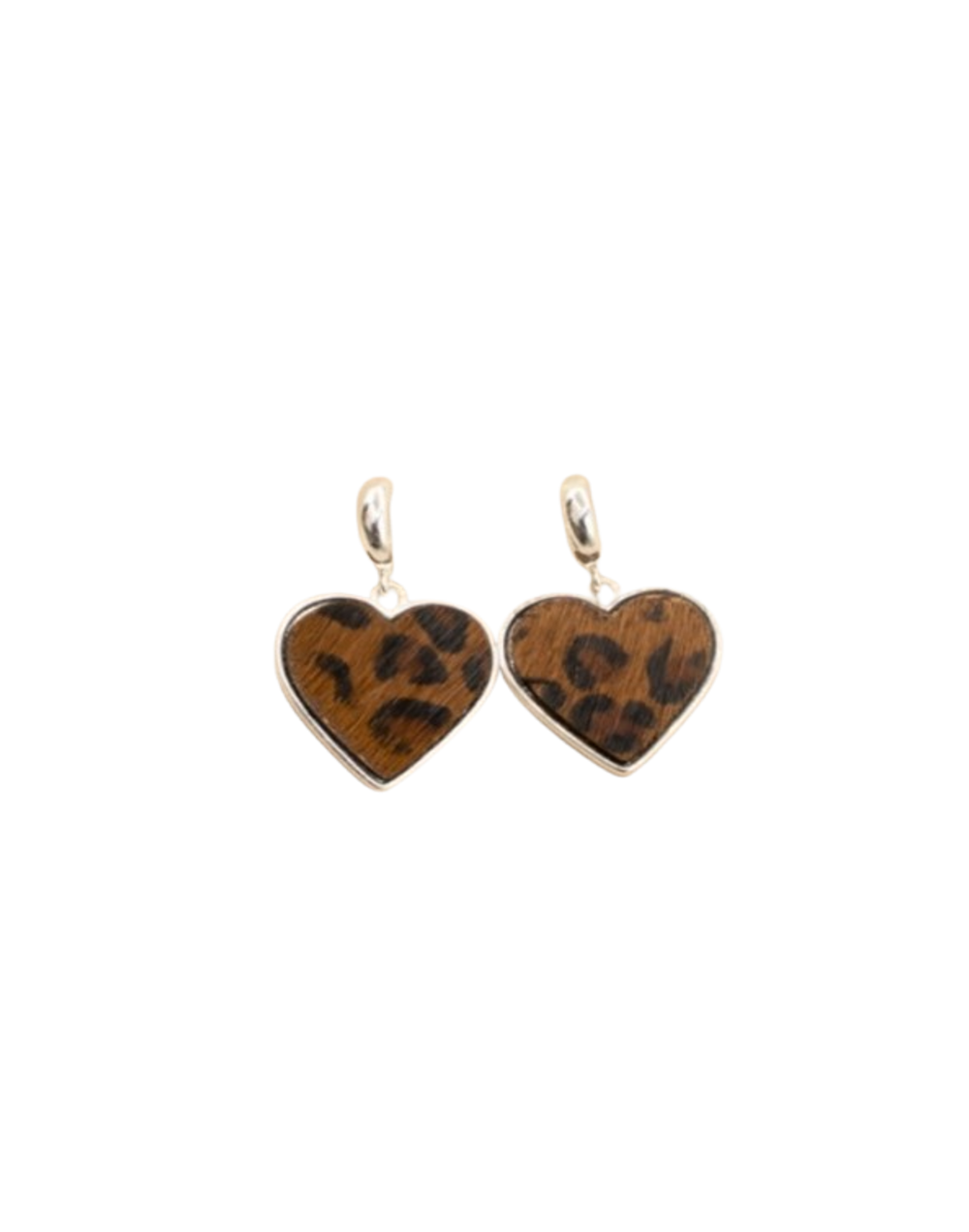 Aretes Corazón Animal Print 