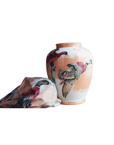 JARRON DECORATIVO PINTADO A MANO COLECCION MIGRATION
