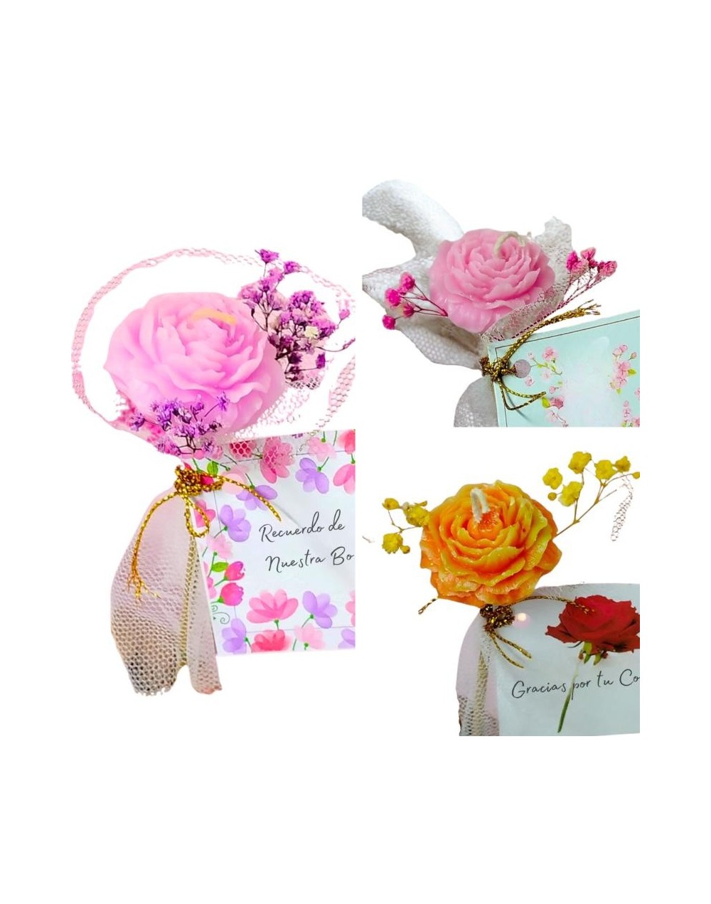 Mini Rositas Velas decorativas