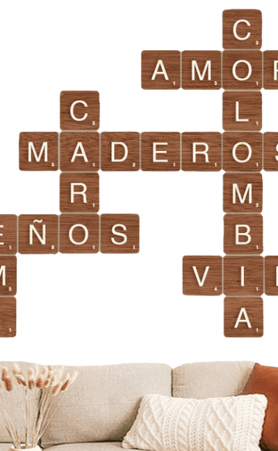 Letras Scrabble para pared