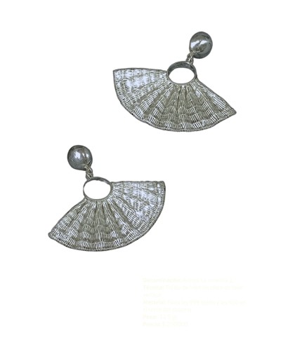 Aretes La Cosecha 1 tejidos en plata | Ilú