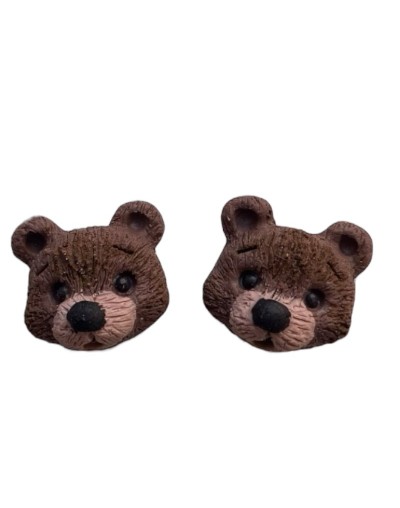 Topitos cabeza de oso café