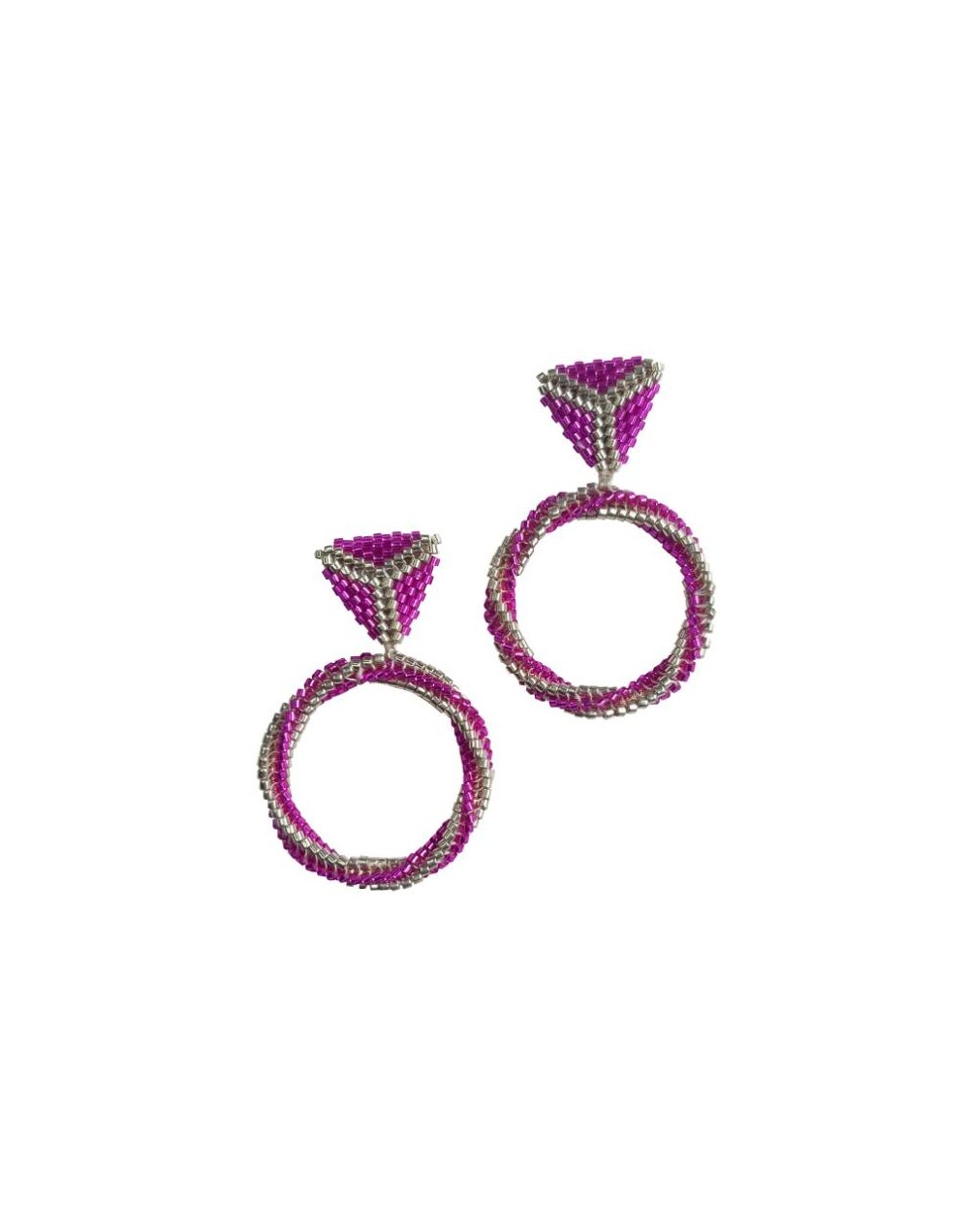 Aretes circulares Colección alma rosa