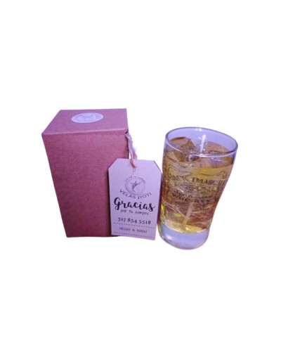 Vela en Gel Estilo Whisky M