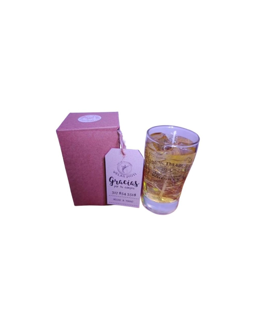 Vela en Gel Estilo Whisky M