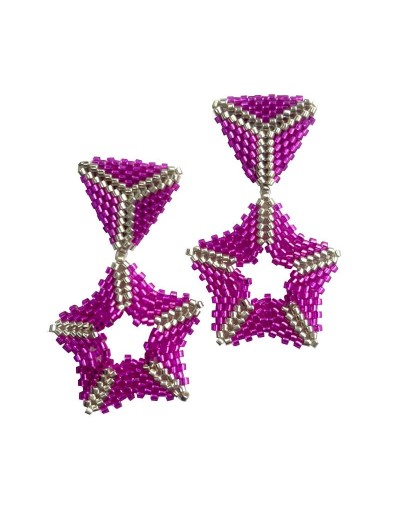 Aretes de estrella largos